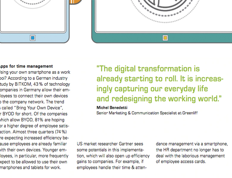 Ausschnitt Artikel über Digitale Transformationl